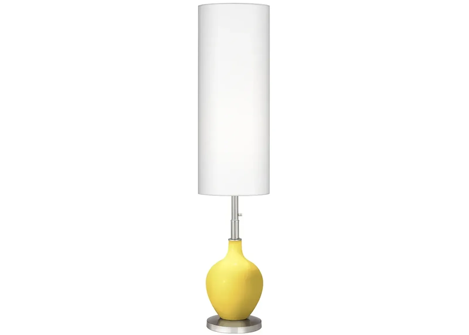 Color Plus Ovo 60" High Modern Lemon Twist Yellow Floor Lamp