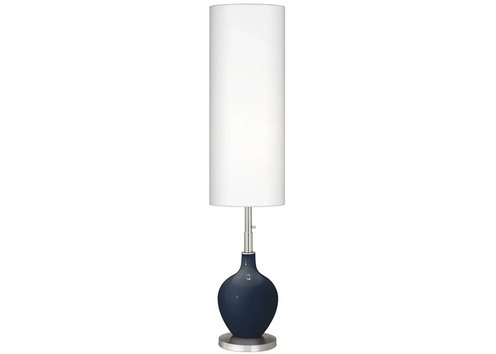 Color Plus Ovo 60" High Modern Naval Blue Floor Lamp