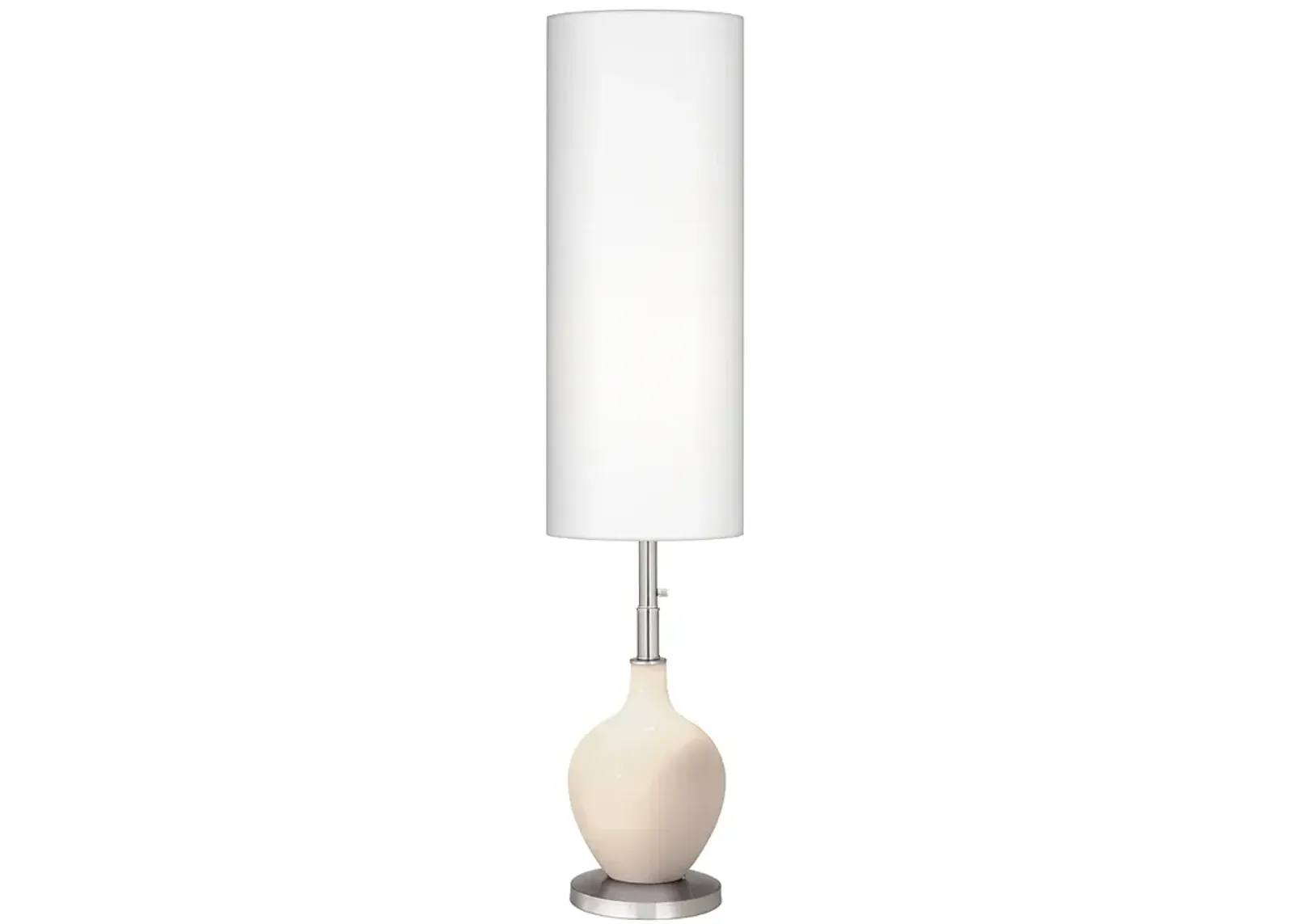 Color Plus Ovo 60" High Steamed Milk White Floor Lamp