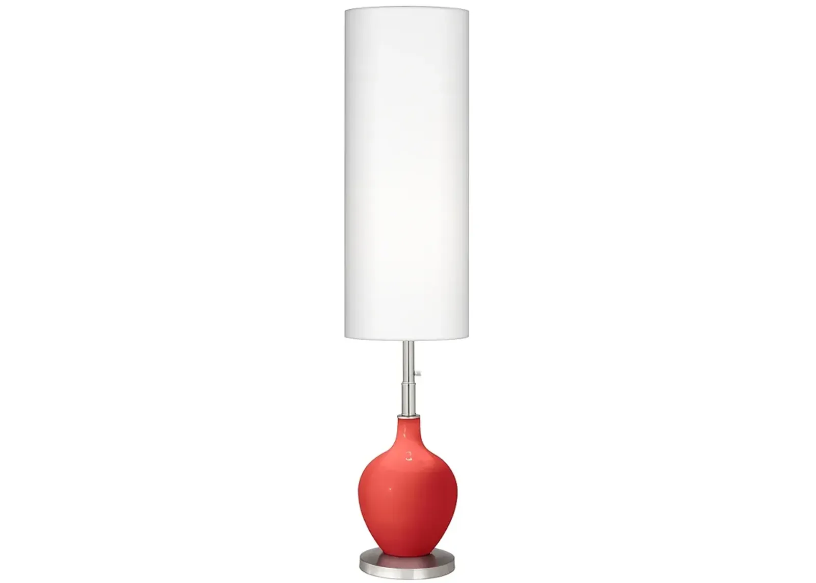 Color Plus Ovo 60" High Cherry Tomato Red Floor Lamp