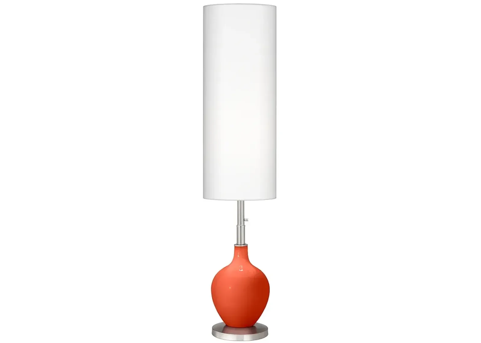 Color Plus Ovo 60" High Modern Daredevil Orange Floor Lamp