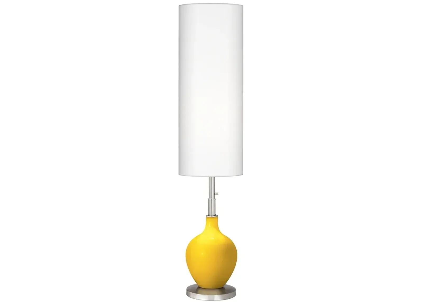 Color Plus Ovo 60" High Modern Citrus Yellow Floor Lamp