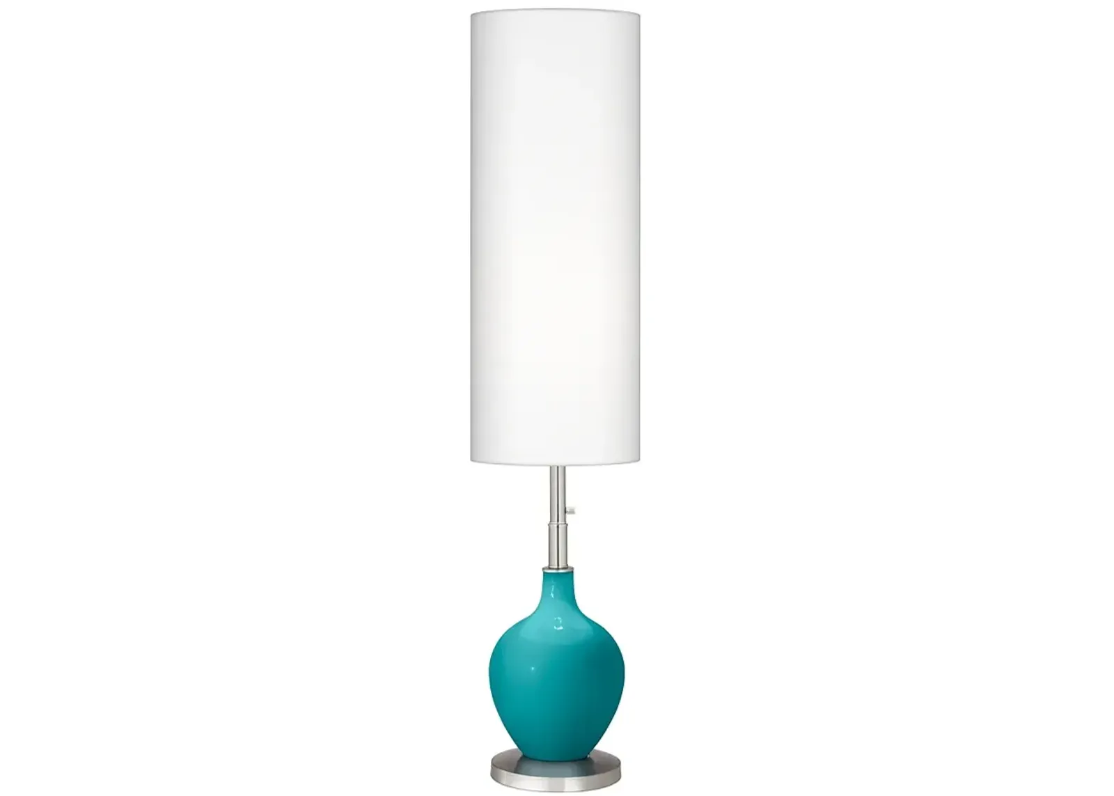 Color Plus Ovo 60" High Modern Surfer Blue Floor Lamp