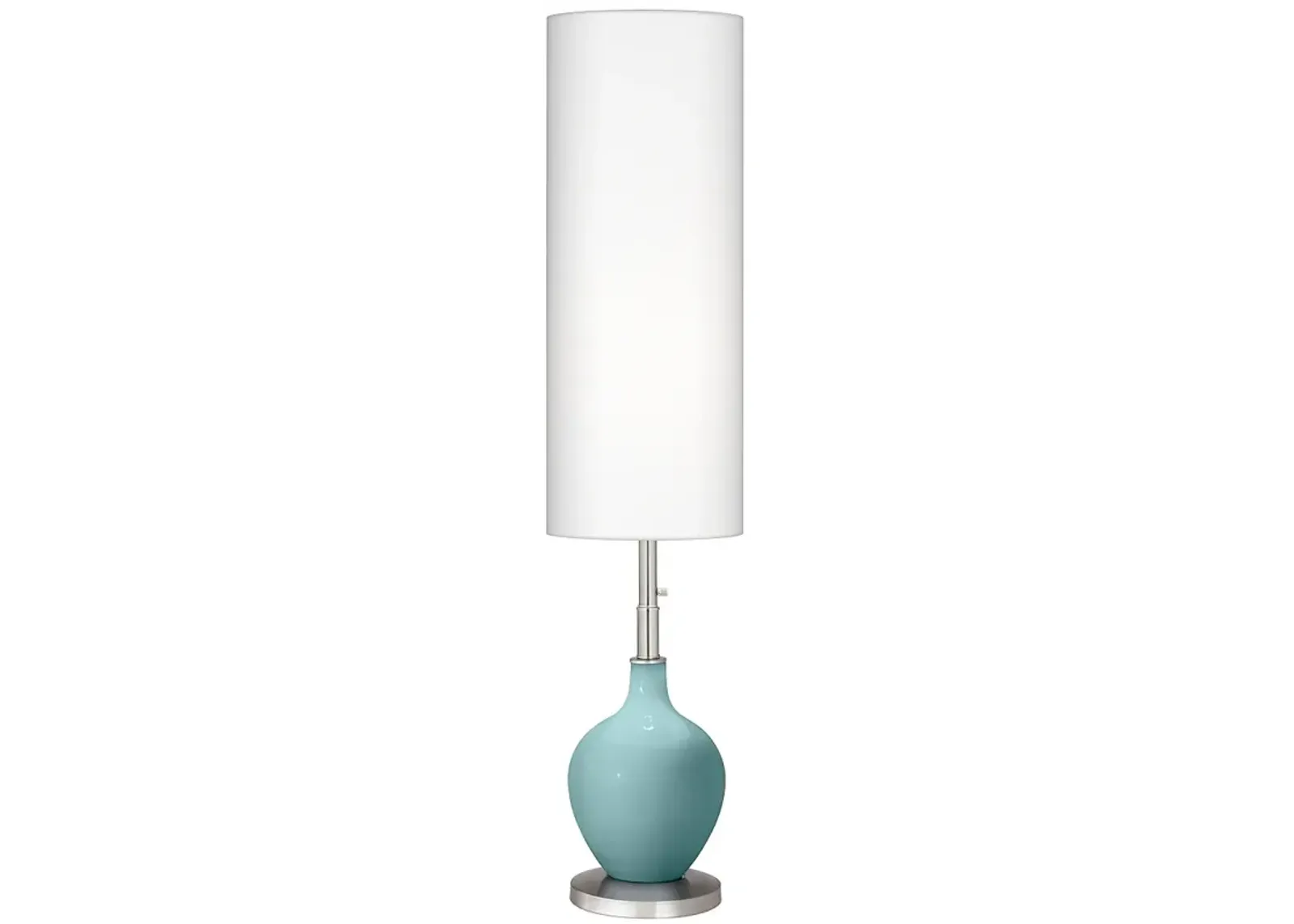 Color Plus Ovo 60" High Modern Raindrop Blue Floor Lamp