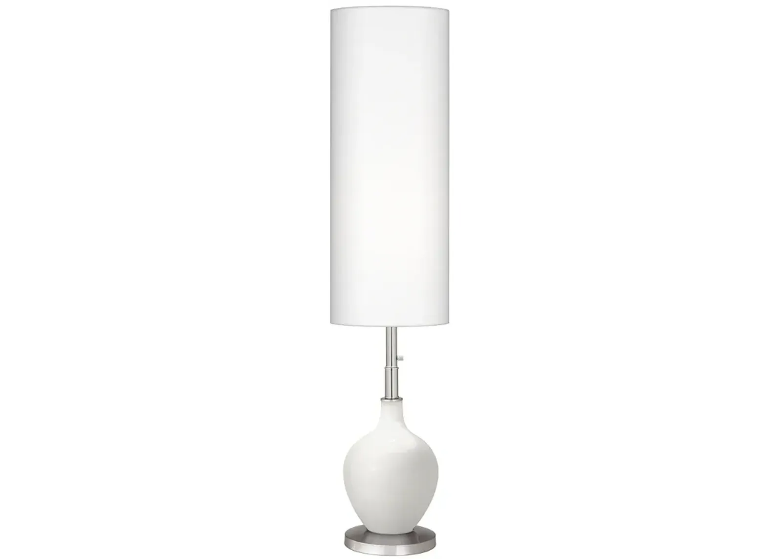 Color Plus Ovo 60" High Modern Winter White Floor Lamp