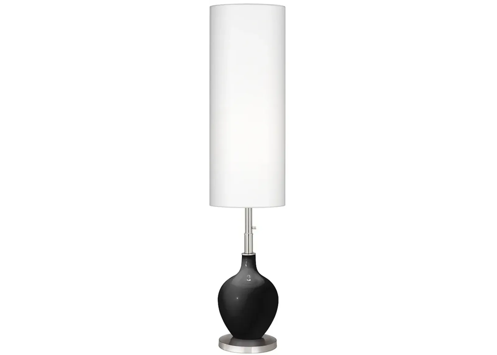 Color Plus Ovo 60" High Modern Tricorn Black Floor Lamp