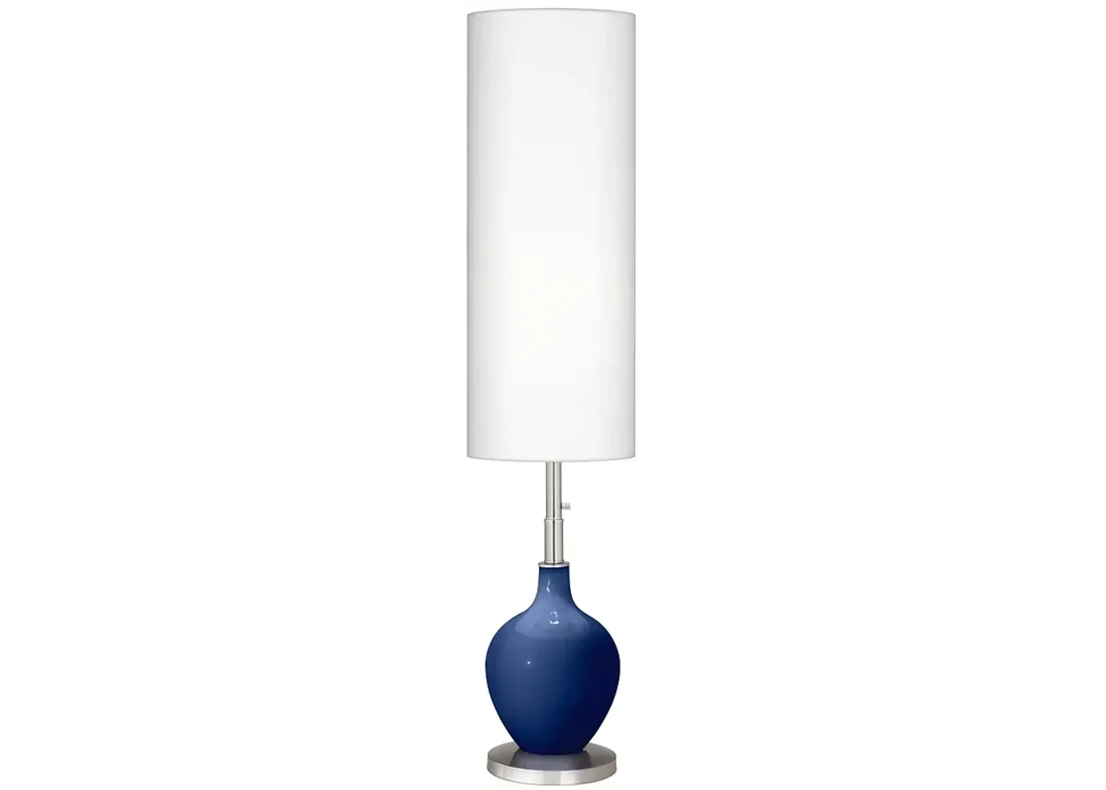 Color Plus Ovo 60" High Modern Glass Monaco Blue Floor Lamp