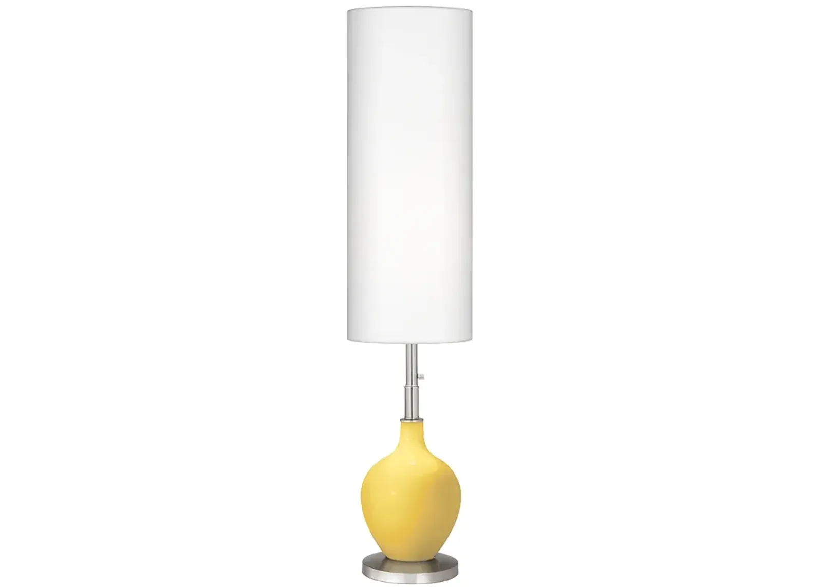 Color Plus Ovo 60" High Lemon Zest Yellow Floor Lamp