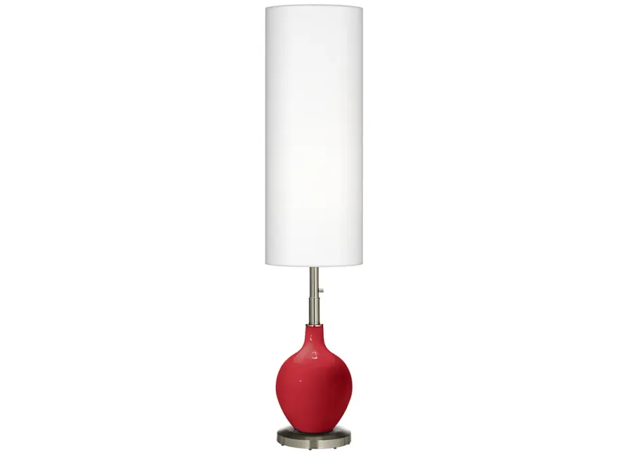 Color Plus Ovo 60" High Modern Ribbon Red Floor Lamp