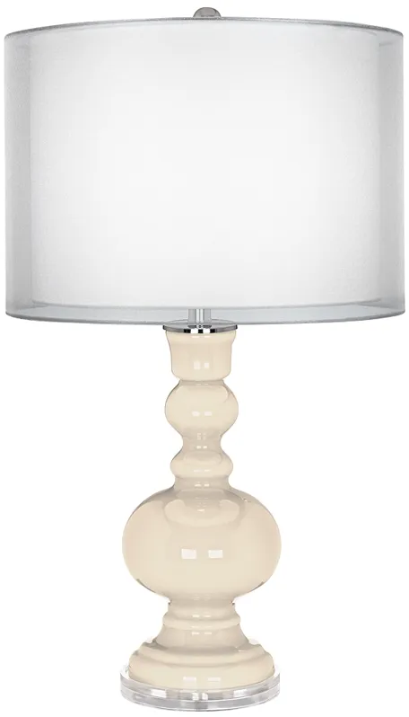 Steamed Milk Sheer Double Shade Apothecary Table Lamp