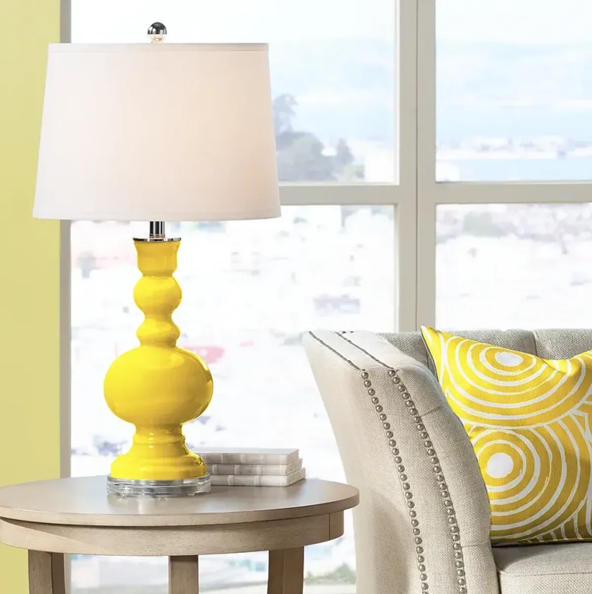 Color Plus Apothecary 30" Citrus Yellow Table Lamp