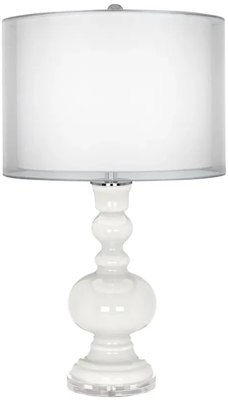 Winter White Sheer Double Shade Apothecary Table Lamp