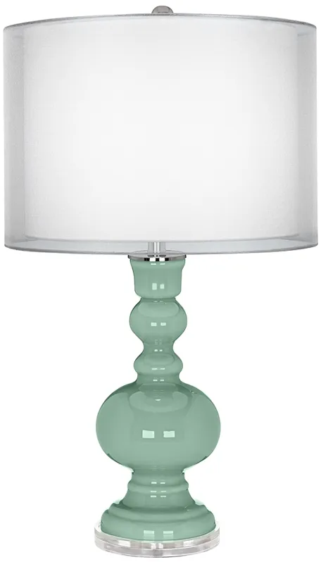 Grayed Jade Sheer Double Shade Apothecary Table Lamp