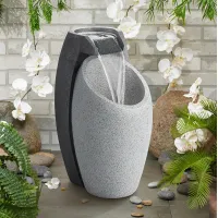 Waterfall 25" High Modern Fountain with LED Light