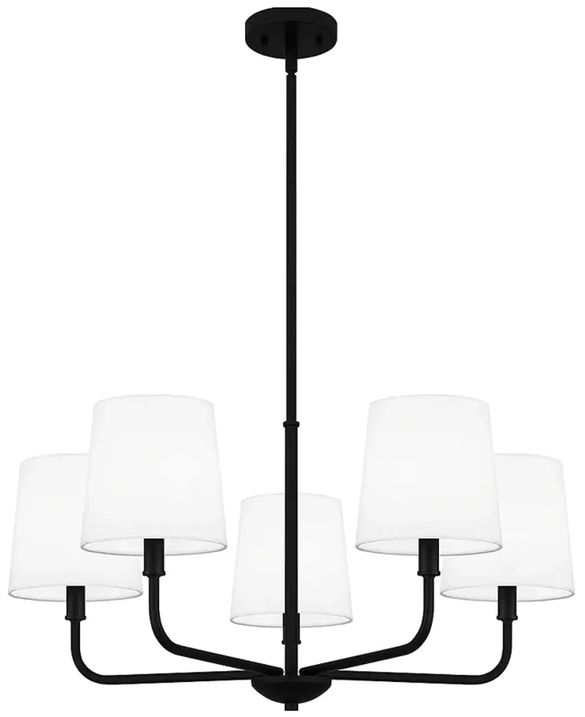Quoizel Gallagher 28" Wide Matte Black 5-Light Chandelier