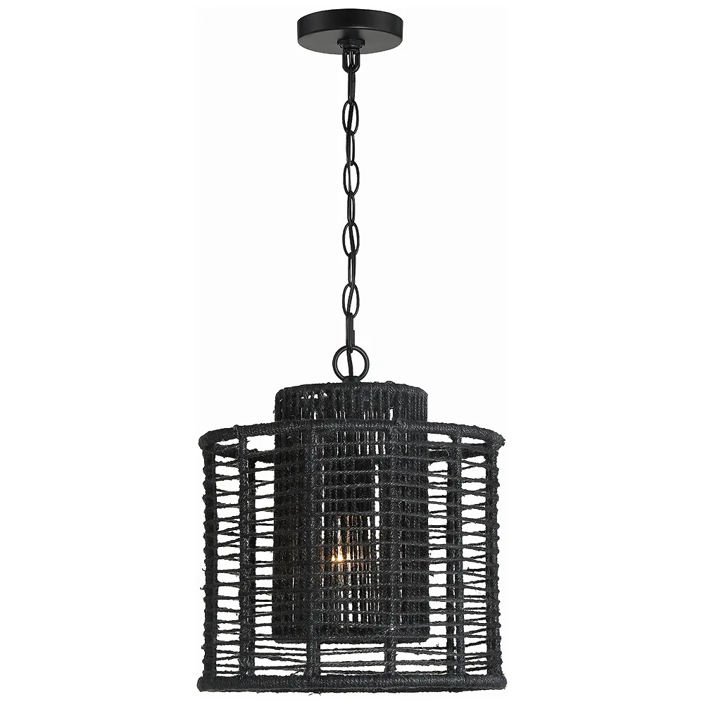 Jayna 1 Light Matte Black Pendant