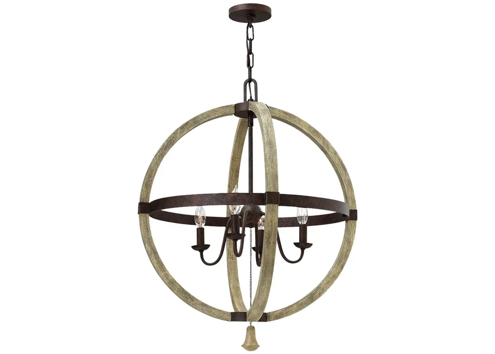 Hinkley Middlefield Medium Orb Chandelier Iron Rust