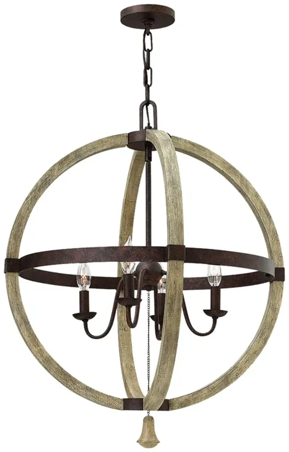 Hinkley Middlefield Medium Orb Chandelier Iron Rust