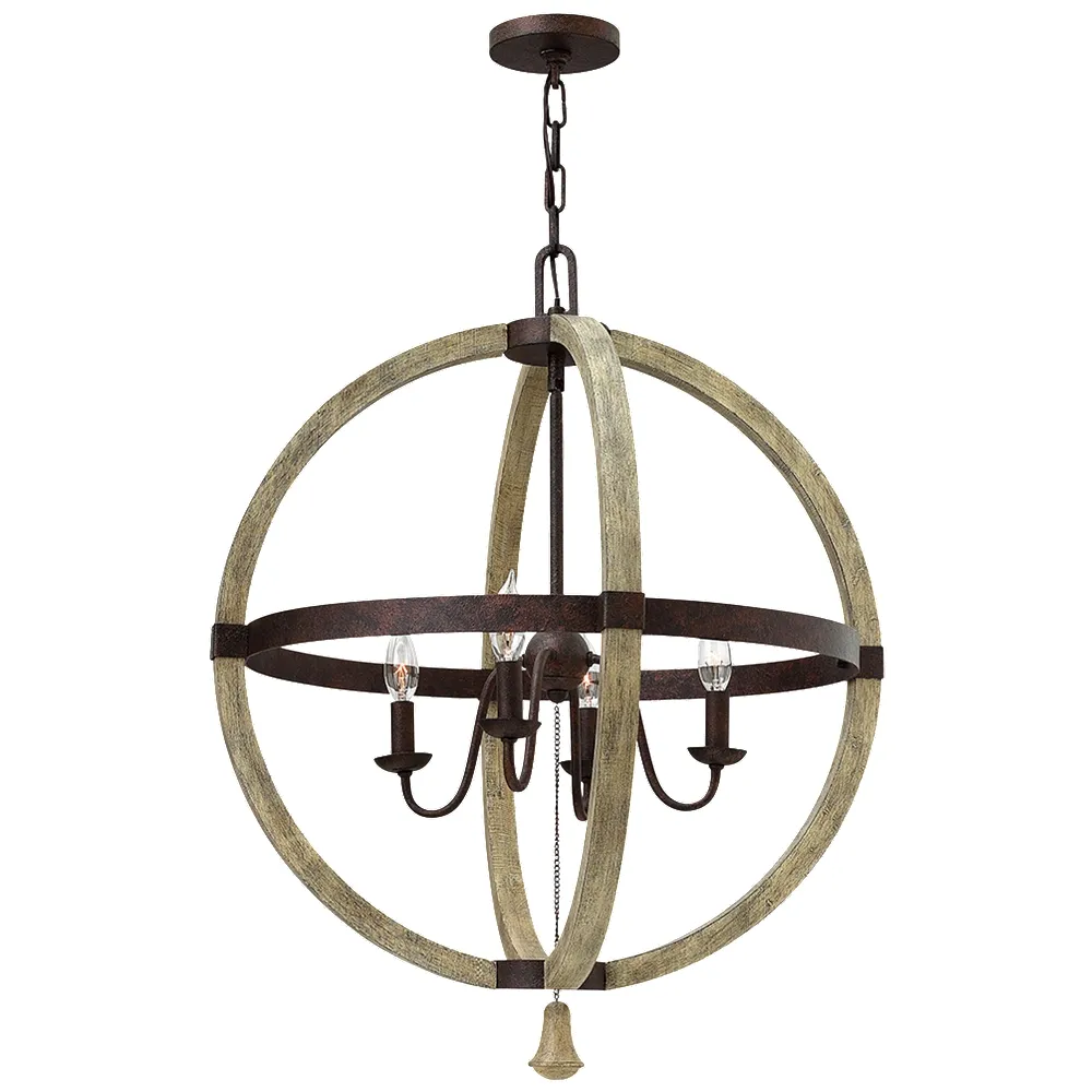 Hinkley Middlefield Medium Orb Chandelier Iron Rust