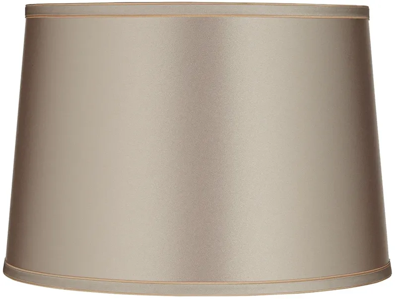 Sydnee Taupe Satin with Trim Drum Shade 14x16x11 (Spider)