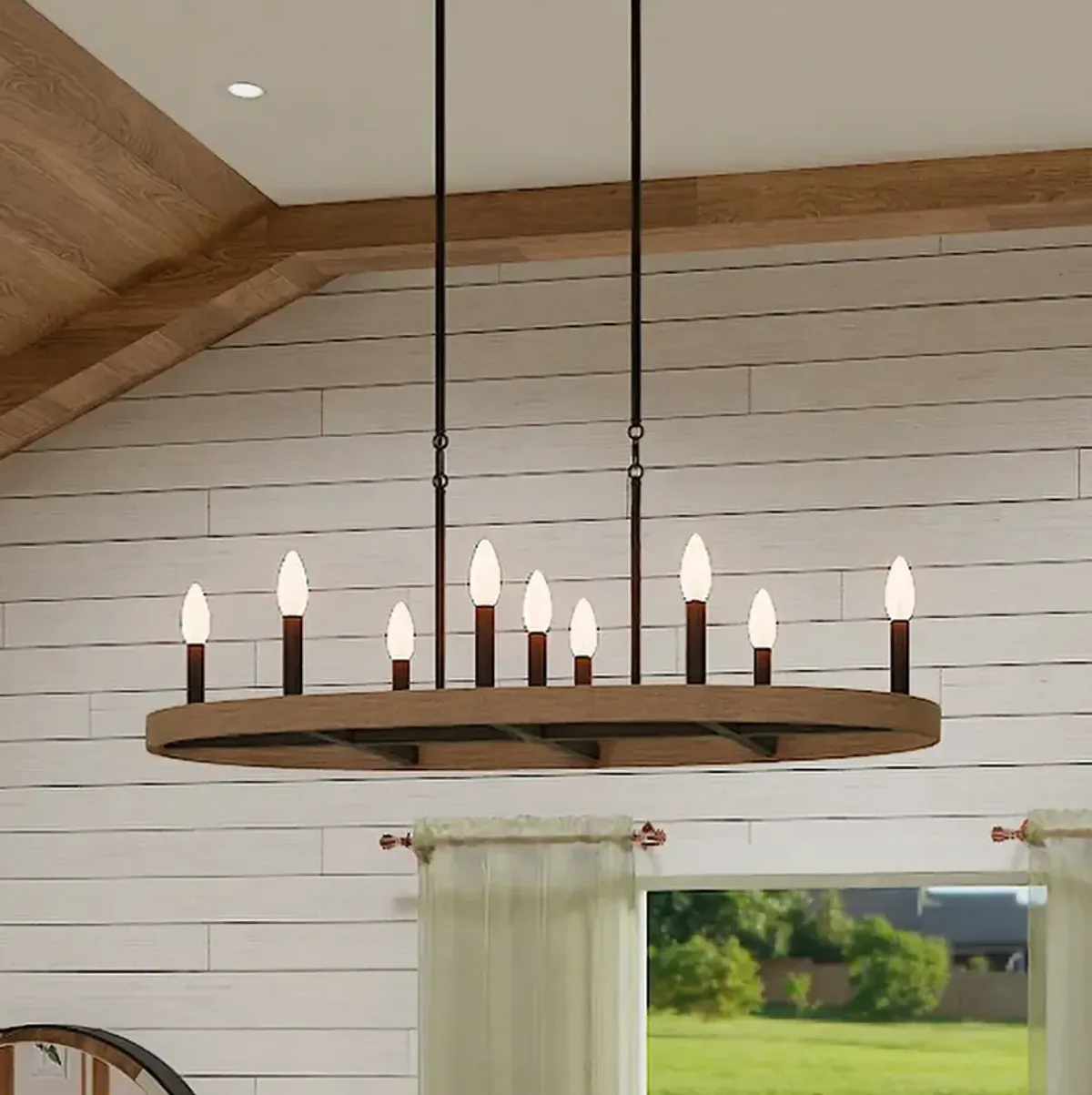 Hendrix 9-Light Matte Black Island Light