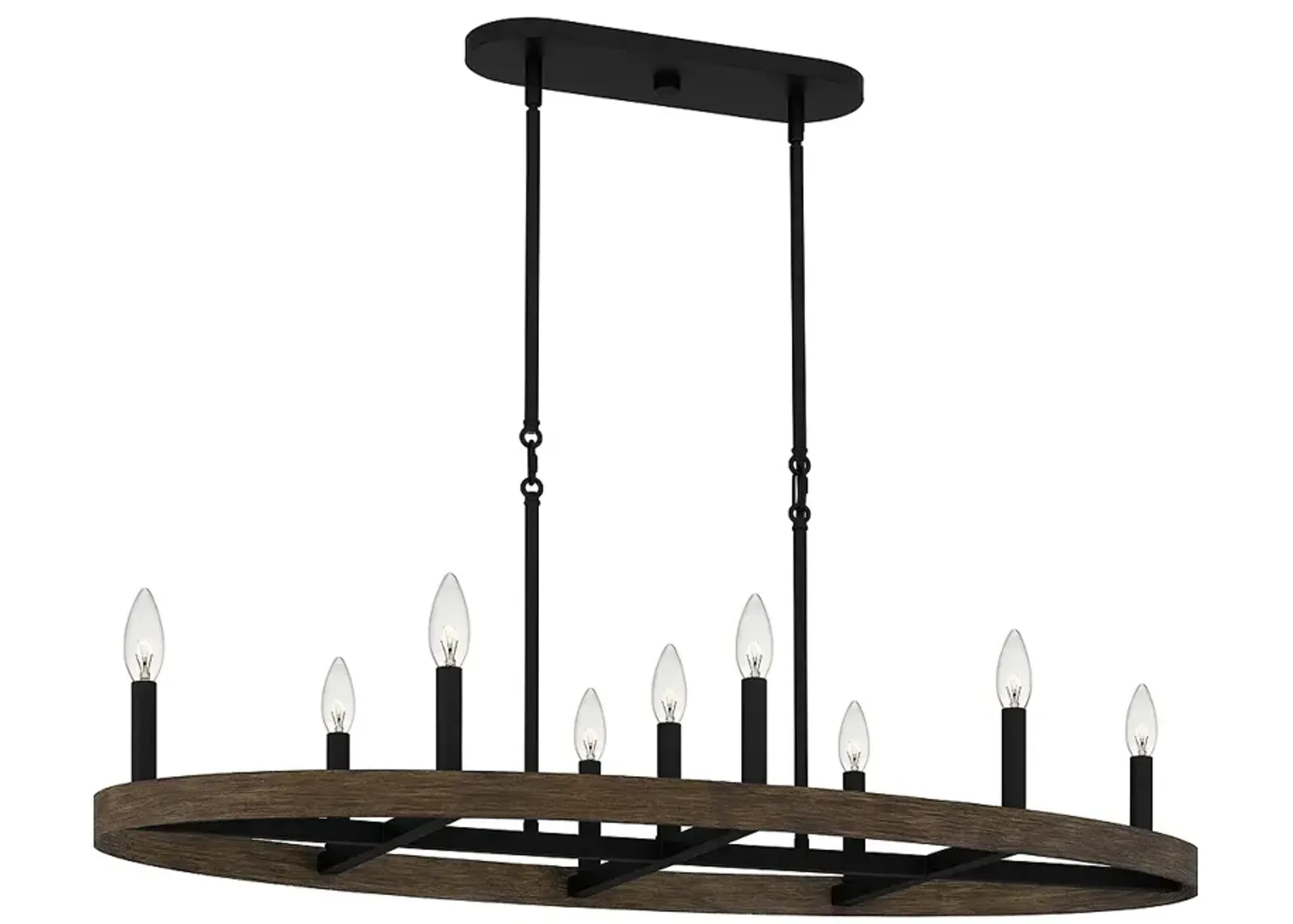 Hendrix 9-Light Matte Black Island Light