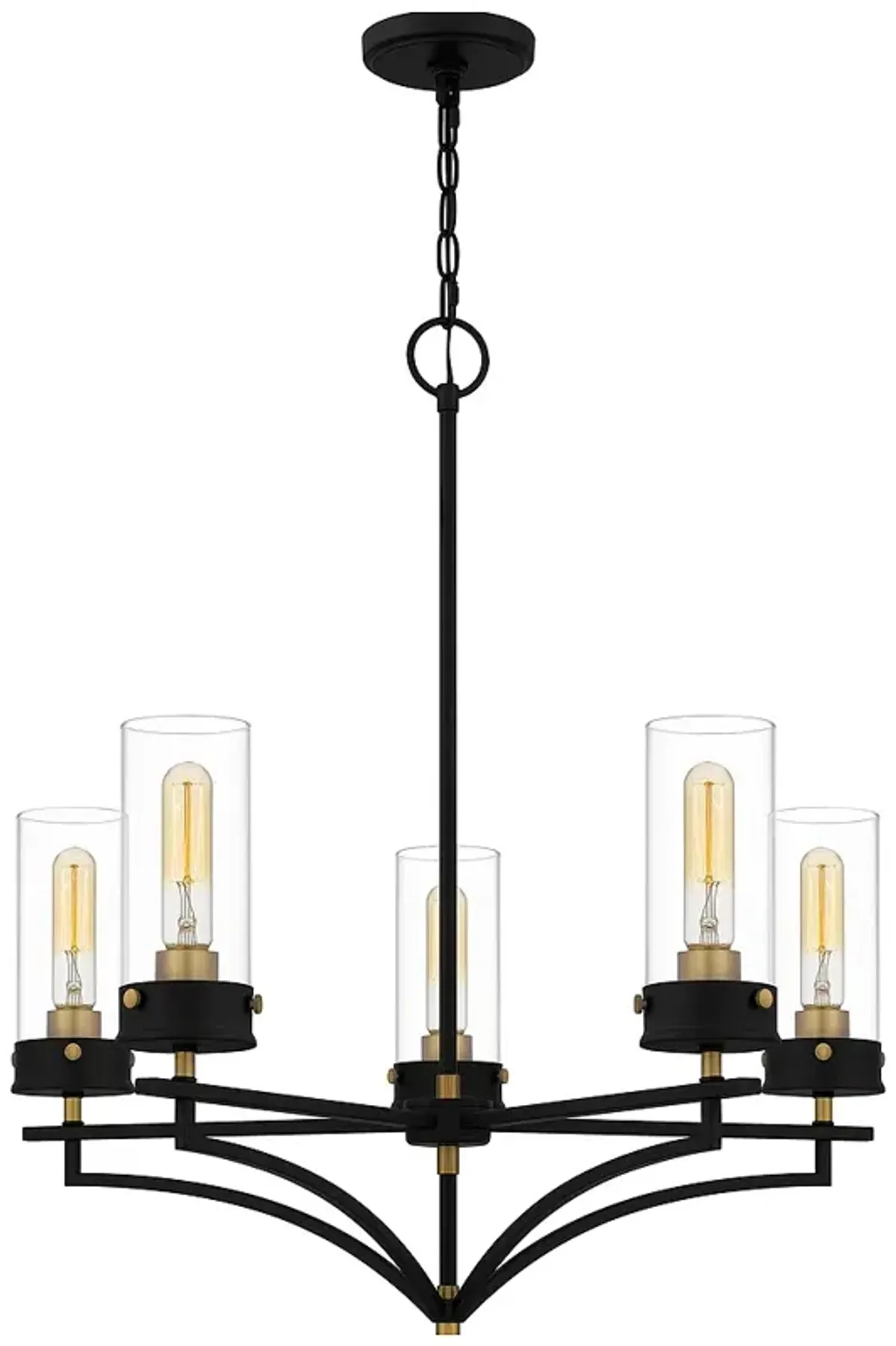 Quoizel Hillside 26 1/4" Wide Matte Black 5-Light Chandelier