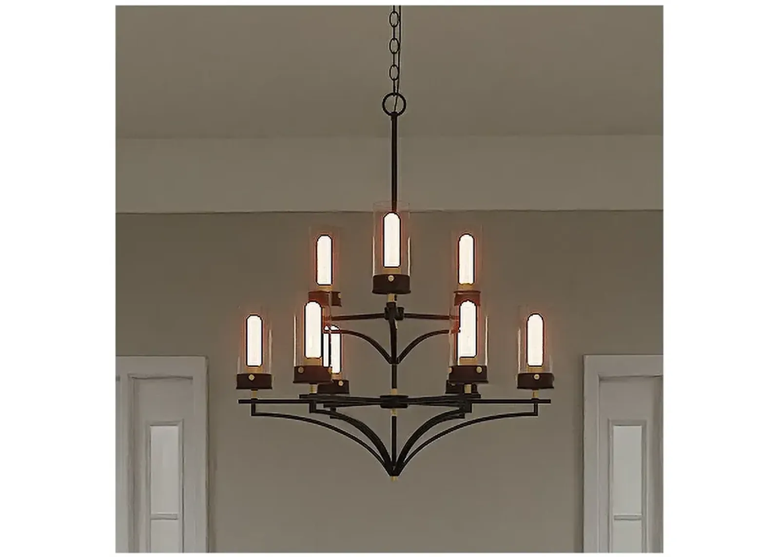 Quoizel Hillside 31 3/4" Wide Matte Black 9-Light Chandelier