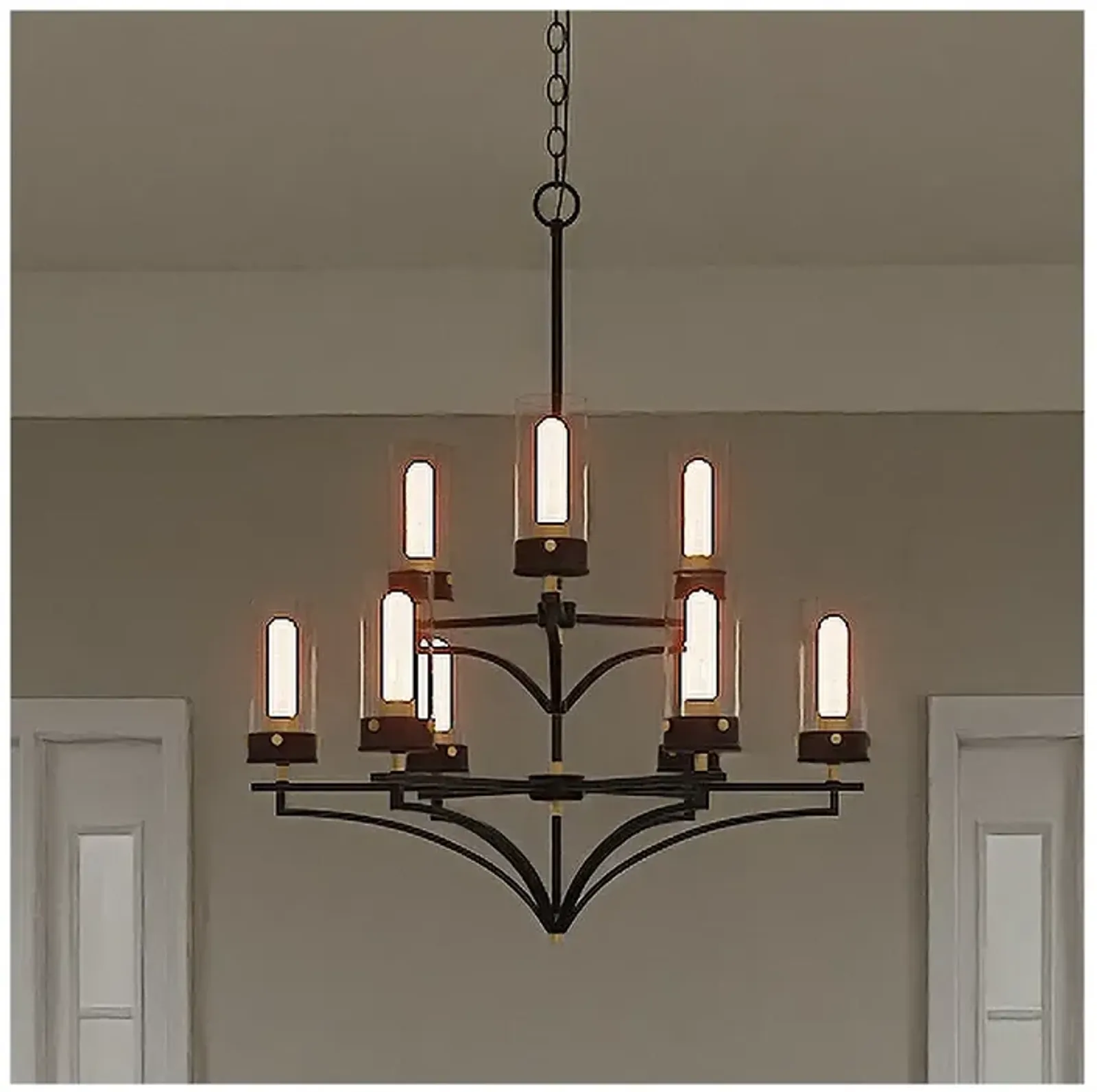 Quoizel Hillside 31 3/4" Wide Matte Black 9-Light Chandelier