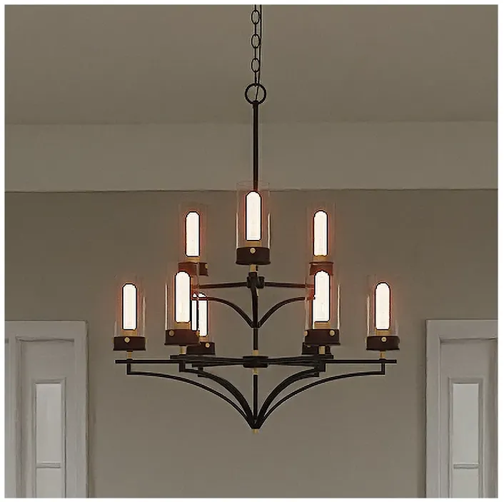 Hillside 9-Light Matte Black Chandelier