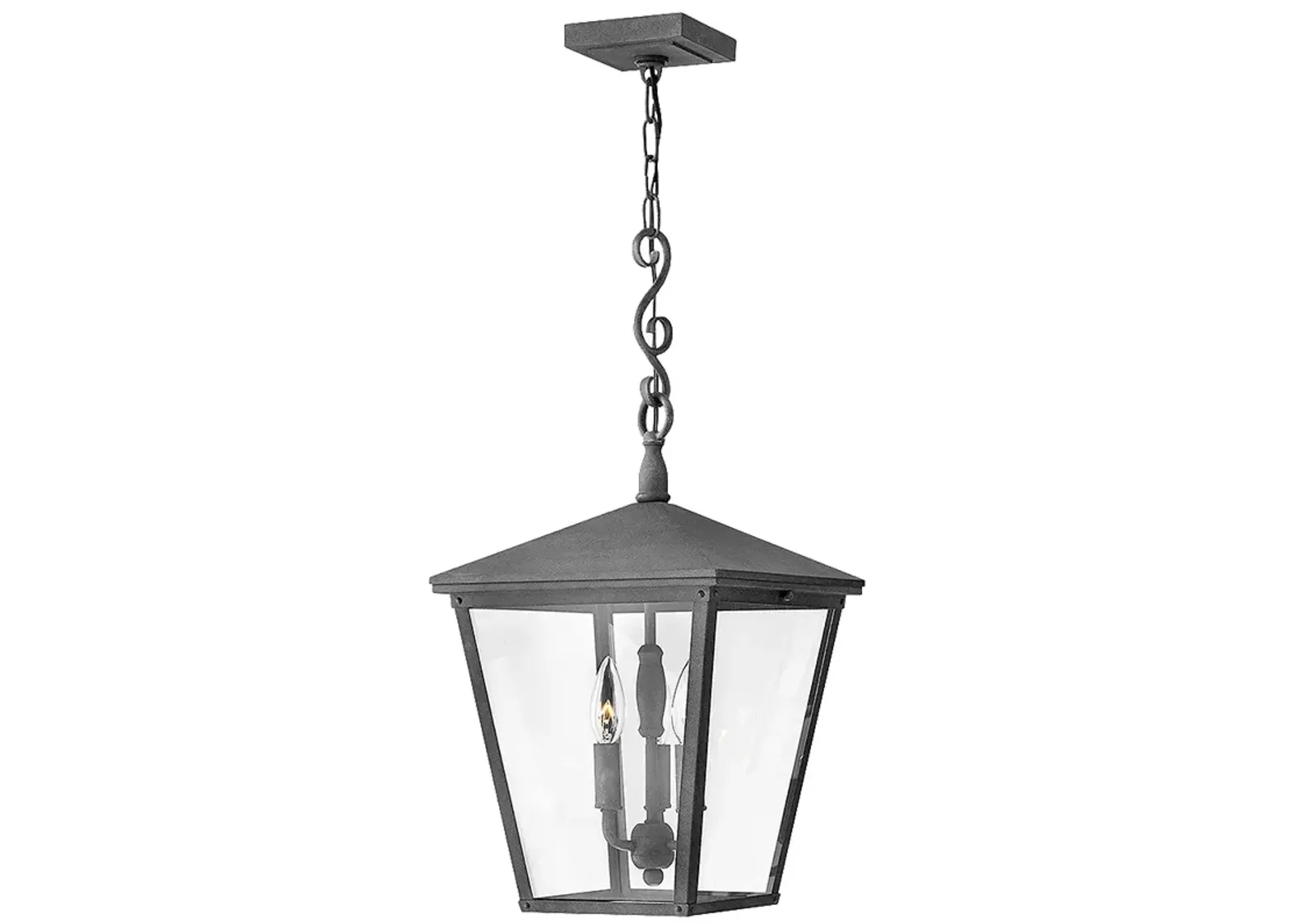 Trellis 23 1/4" High Aged Zinc Outdoor Hanging Light