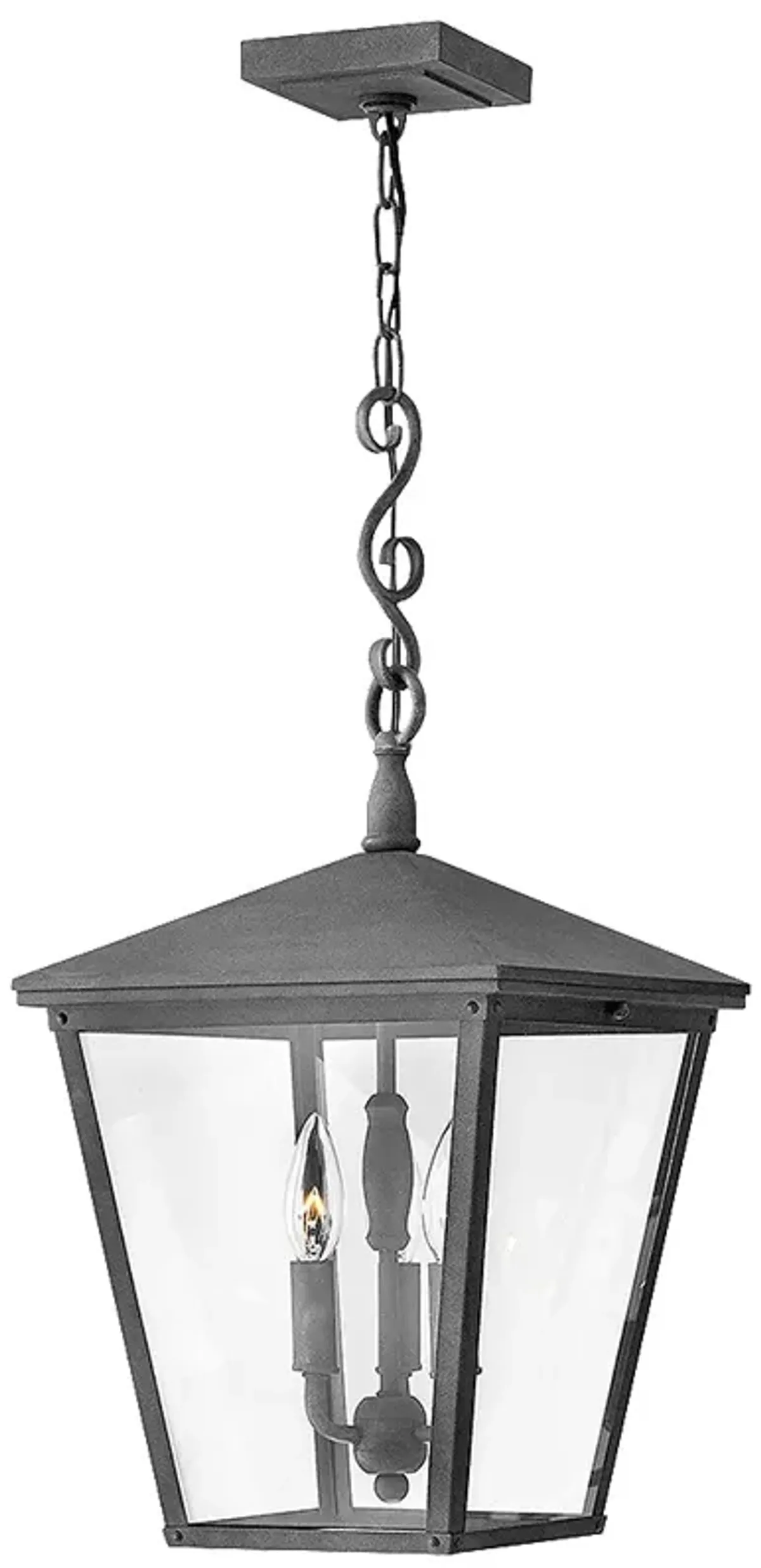 Trellis 23 1/4" High Aged Zinc Outdoor Hanging Light