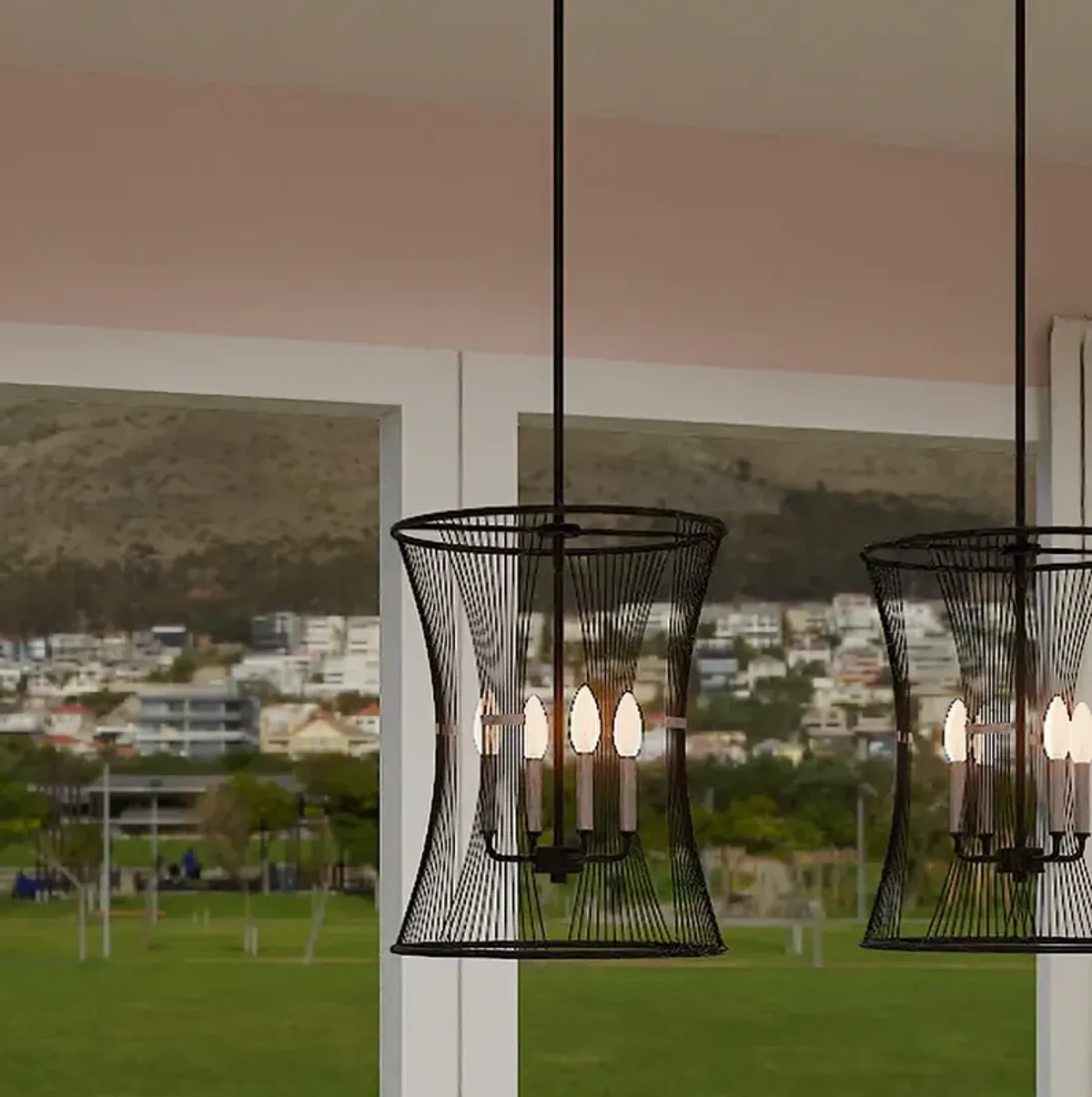 Leiland 4-Light Matte Black Pendant