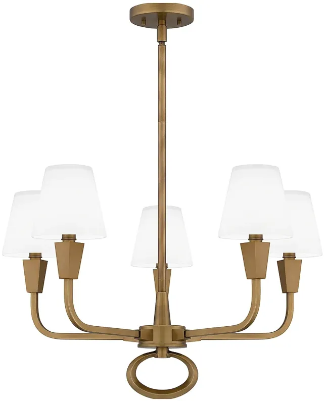 Mallory 5-Light Weathered Brass Chandelier