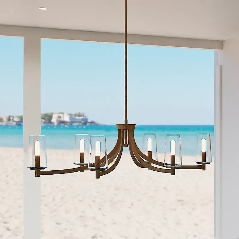 Miccio 6-Light Bronze Gold Island Light