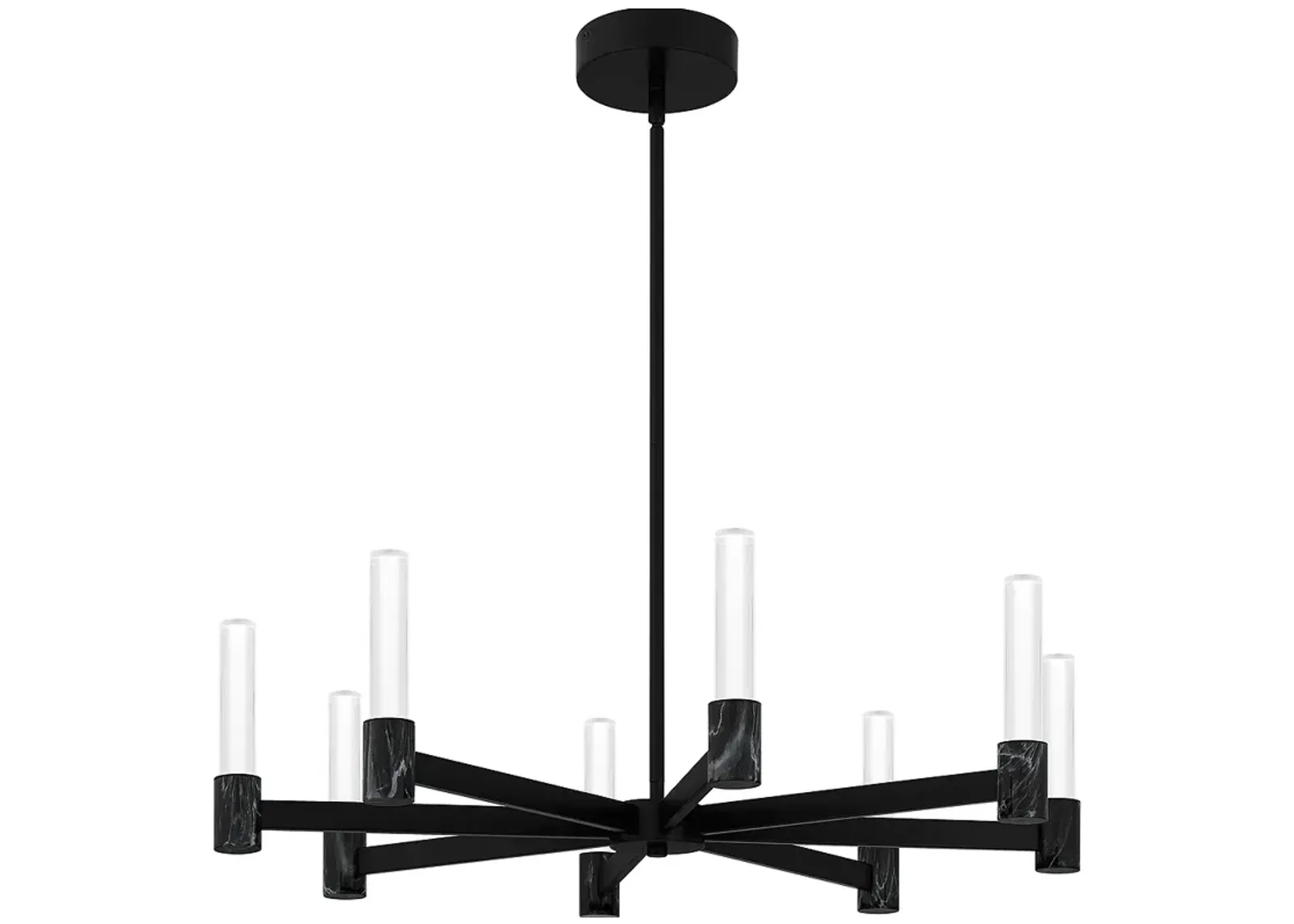 Adler Integrated LED Matte Black Chandelier