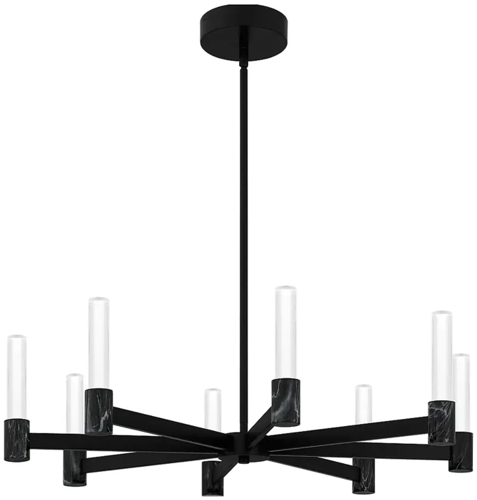 Adler Integrated LED Matte Black Chandelier