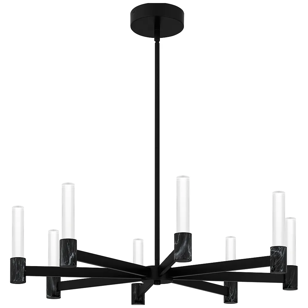 Adler Integrated LED Matte Black Chandelier