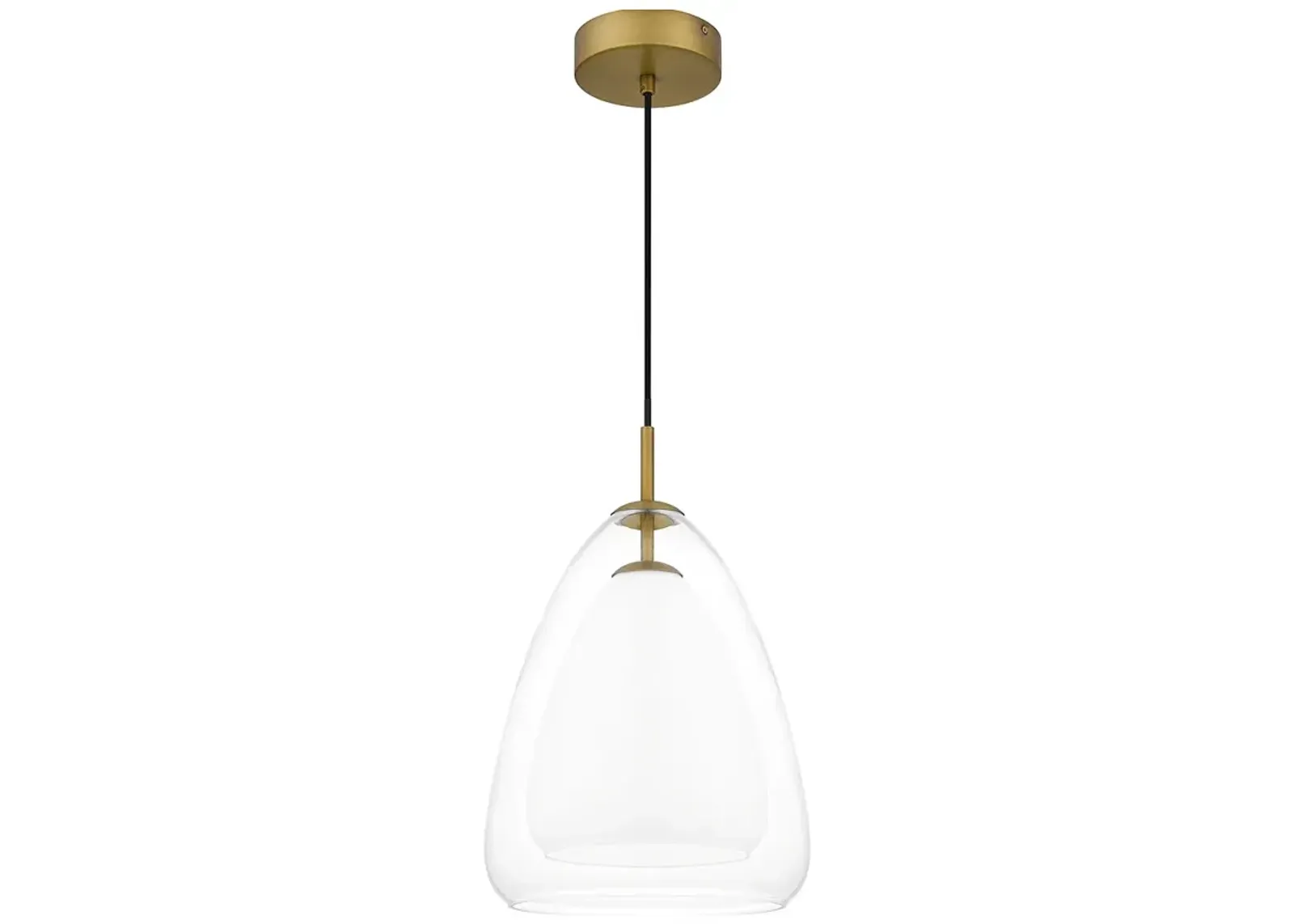 Aero 1-Light Aged Brass Mini Pendant