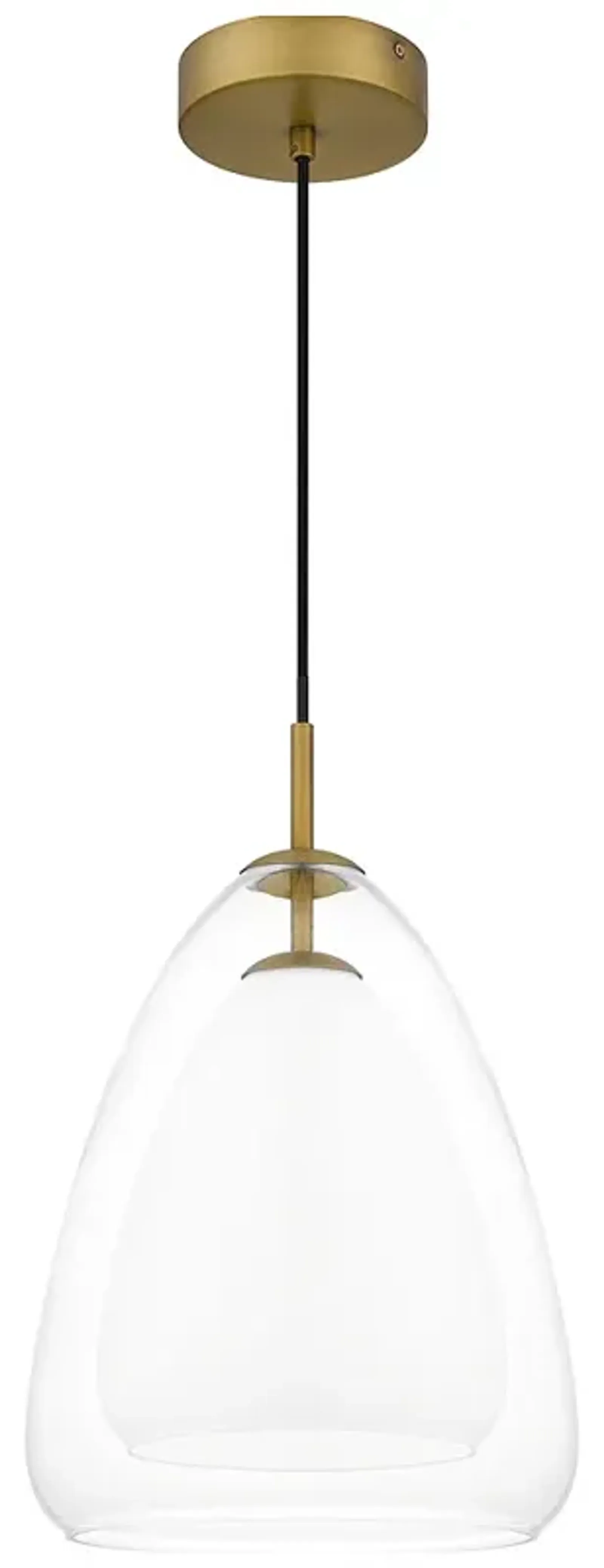 Aero 1-Light Aged Brass Mini Pendant