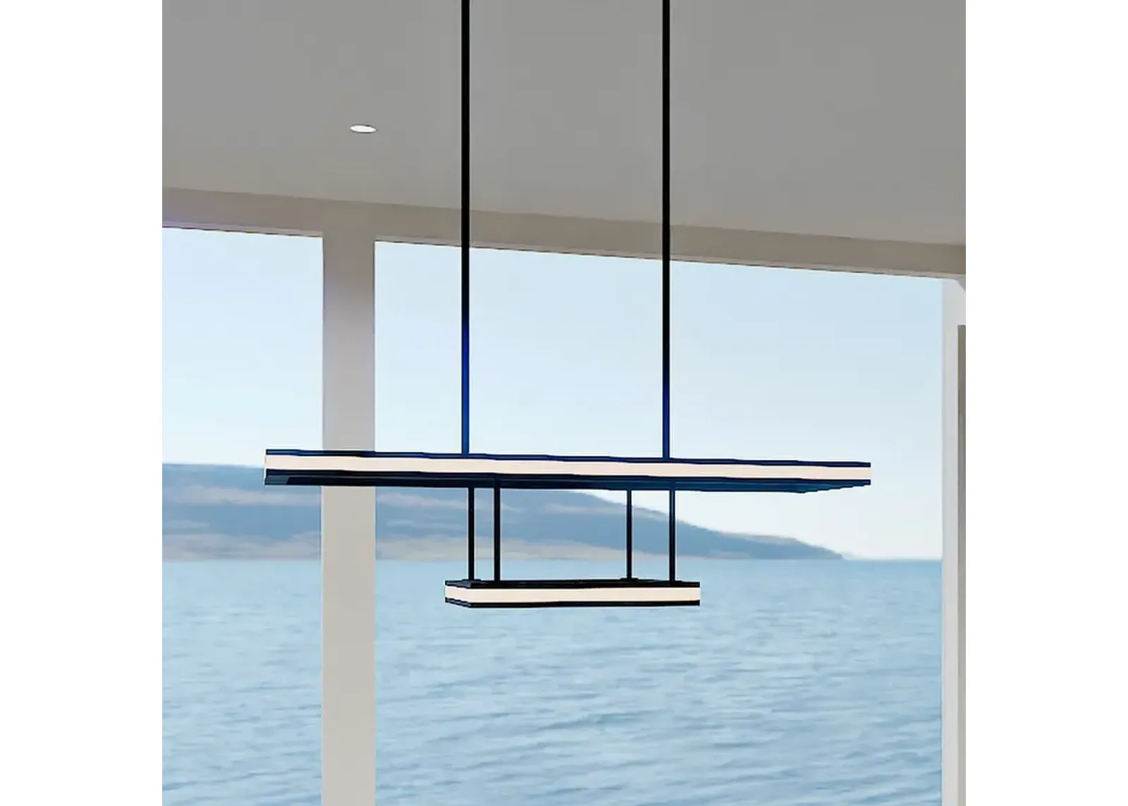 Aydin Integrated LED Matte Black Island Light