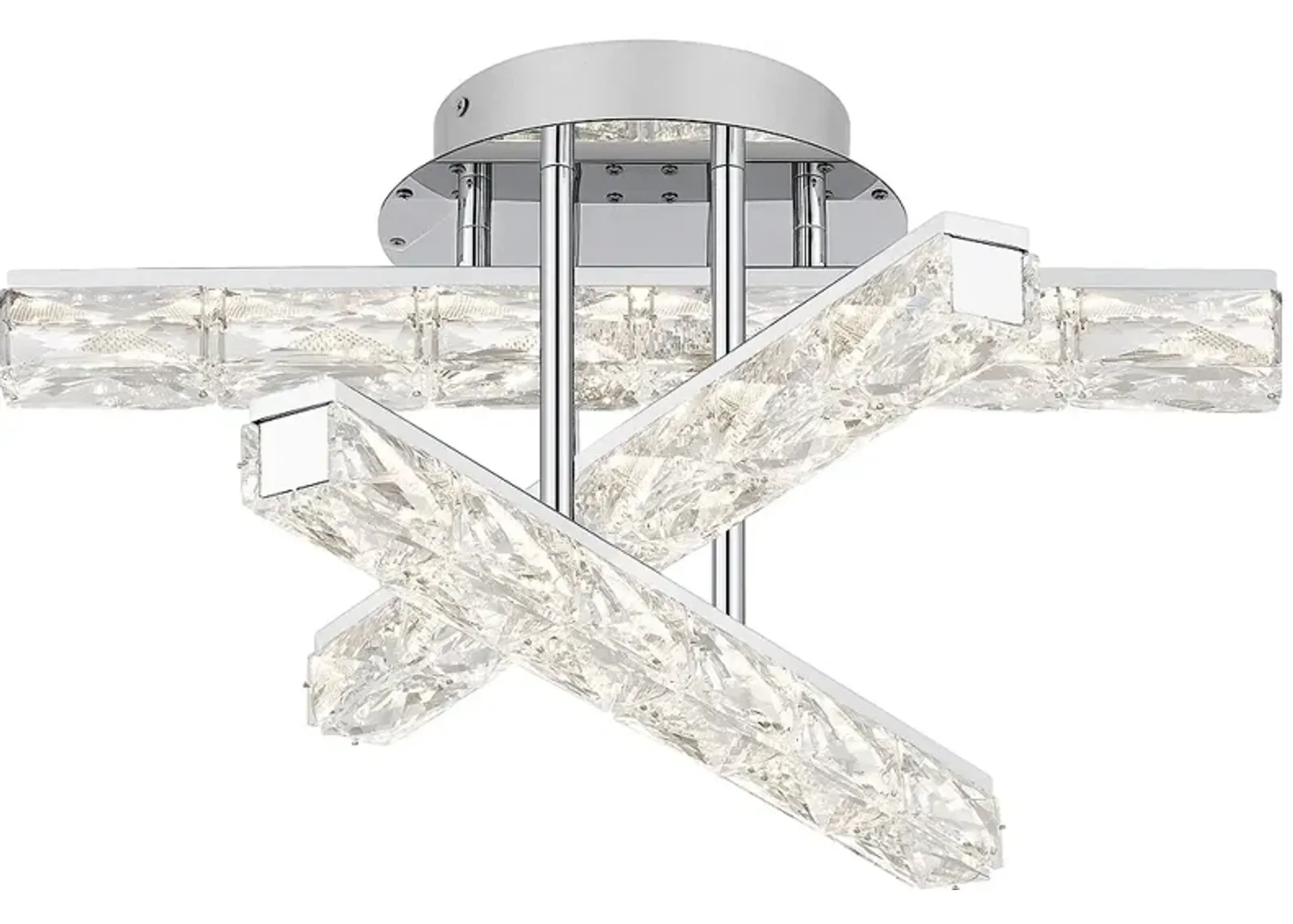 Comet Integrated LED Polished Chrome Semi-Flush Mount