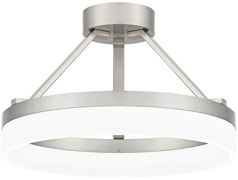 Cohen Integrated LED Brushed Nickel Semi-Flush Mount