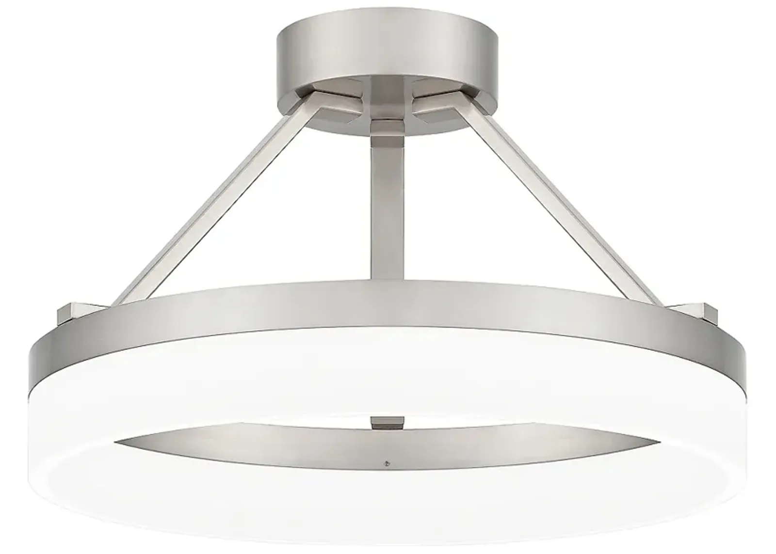 Cohen Integrated LED Brushed Nickel Semi-Flush Mount