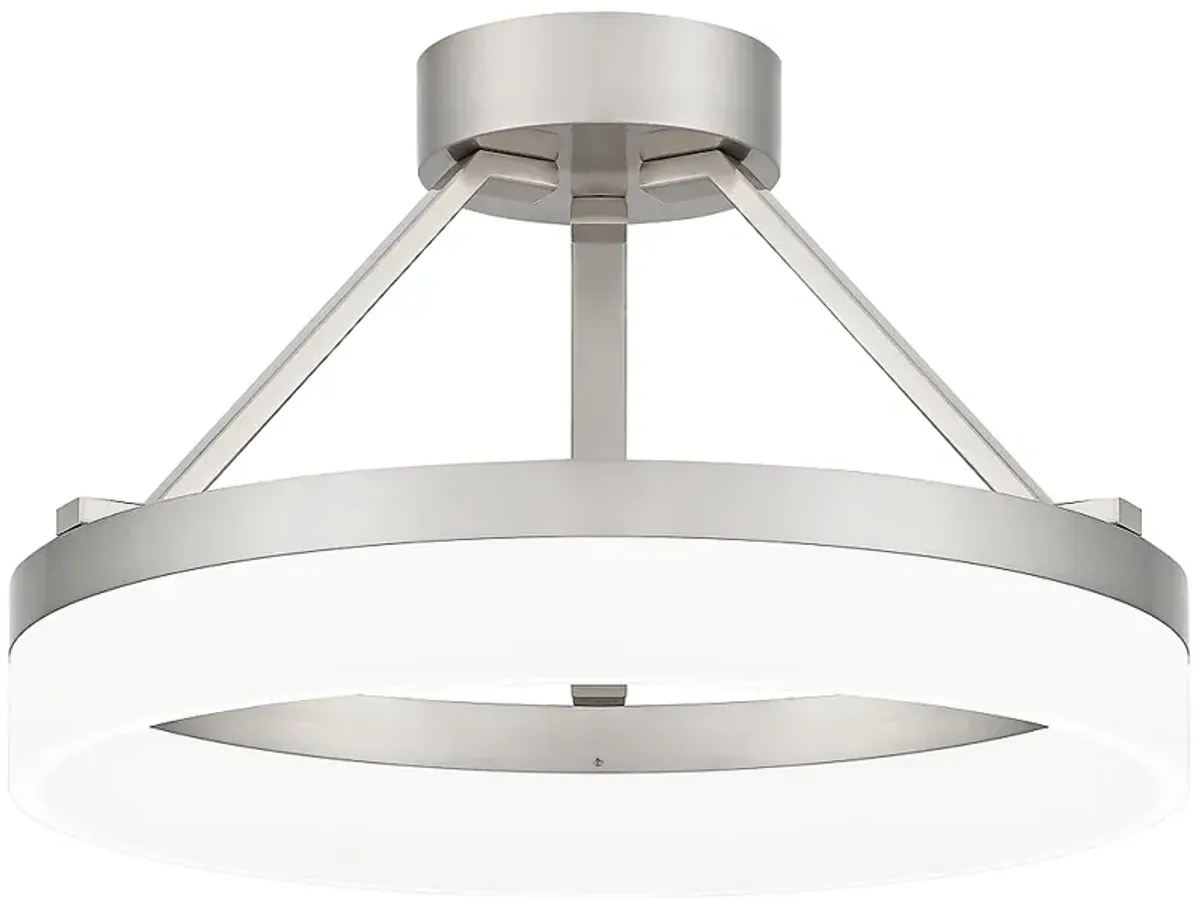 Cohen Integrated LED Brushed Nickel Semi-Flush Mount