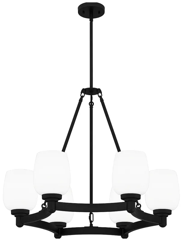 Penning 6-Light Matte Black Chandelier