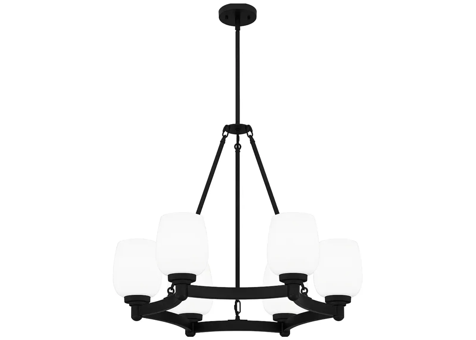 Penning 6-Light Matte Black Chandelier