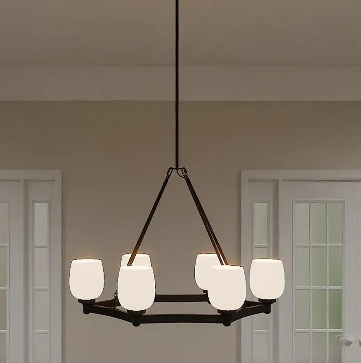 Penning 6-Light Matte Black Island Light