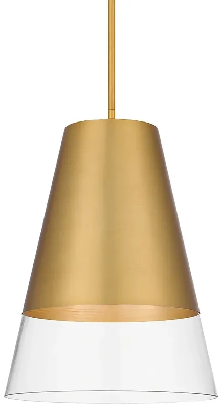 Peregrine 1-Light Brushed Gold Mini Pendant