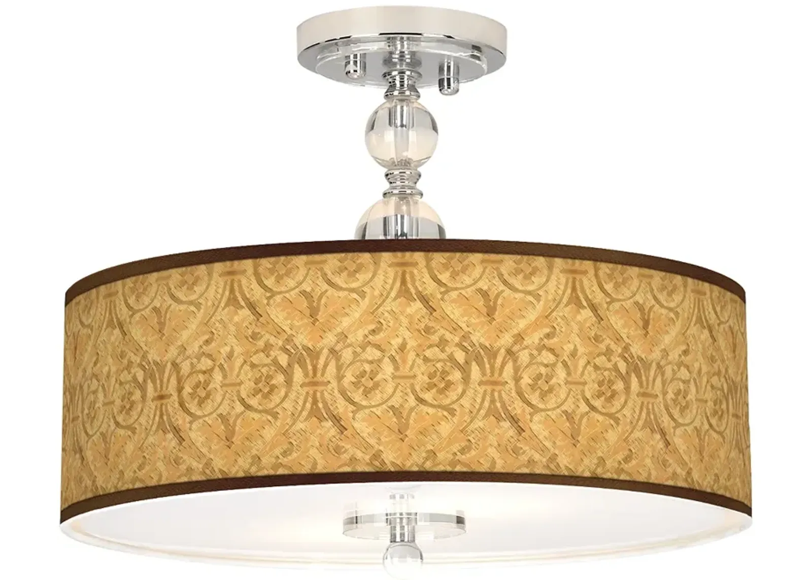 Golden Versailles Giclee 16" Wide Semi-Flush Ceiling Light